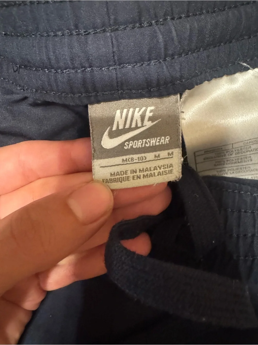Nike Black Capri Pants with White Stripes